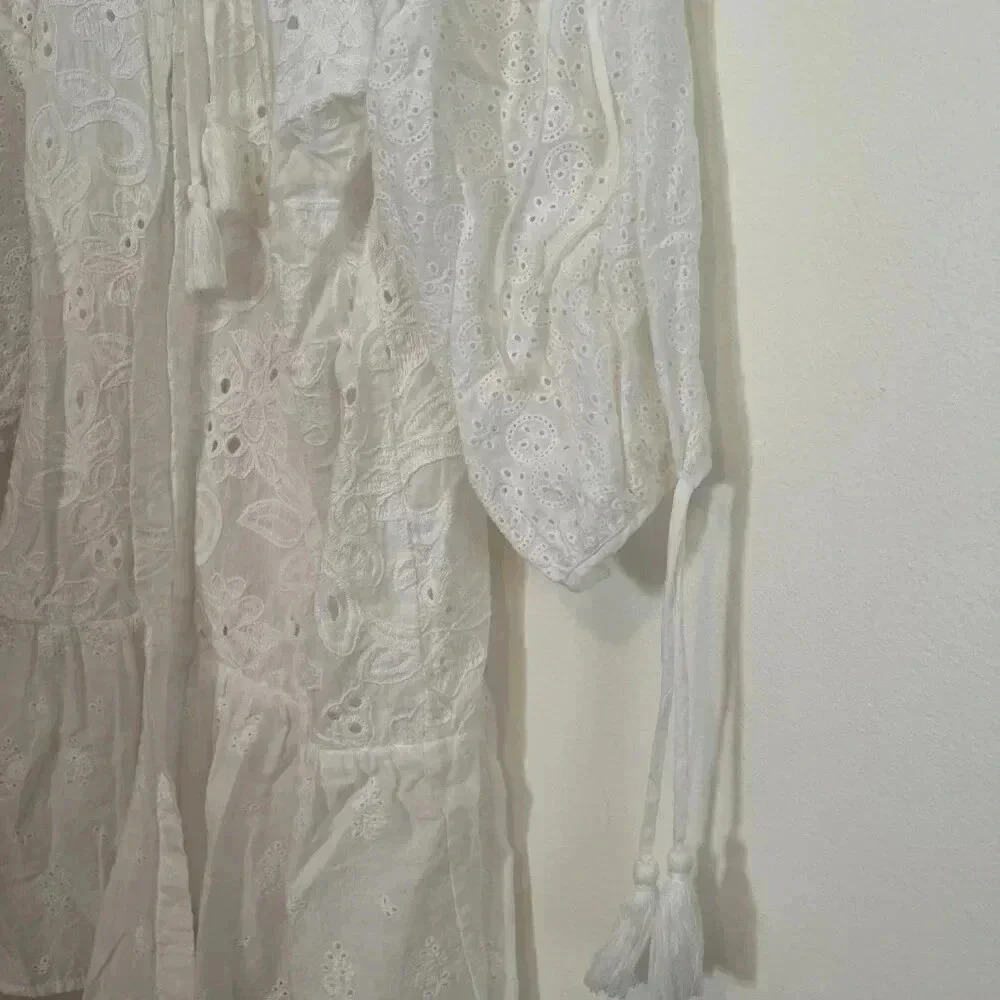 Maeve by Anthropologie Eyelet Balloon Sleeve Kimono - Picture 6 of 10